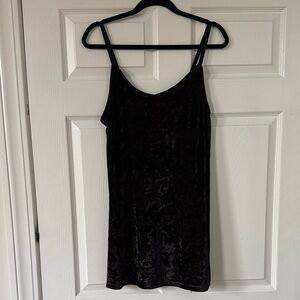Black Velvet Slip Dress